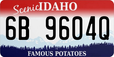 ID license plate 6B9604Q