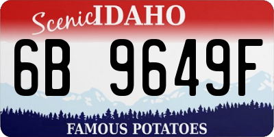 ID license plate 6B9649F