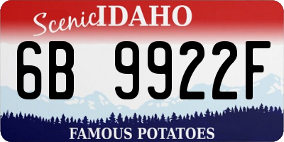 ID license plate 6B9922F