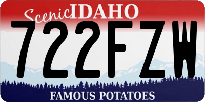 ID license plate 722FZW