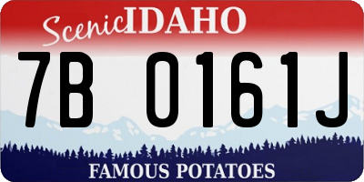 ID license plate 7B0161J
