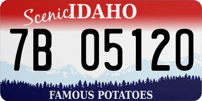 ID license plate 7B0512O