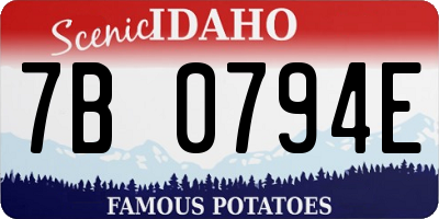 ID license plate 7B0794E