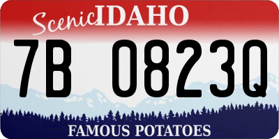 ID license plate 7B0823Q