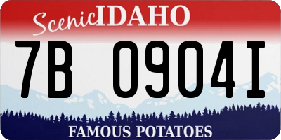 ID license plate 7B0904I