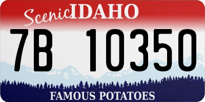 ID license plate 7B1035O
