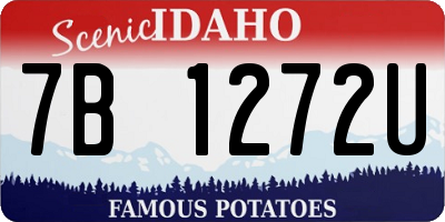 ID license plate 7B1272U