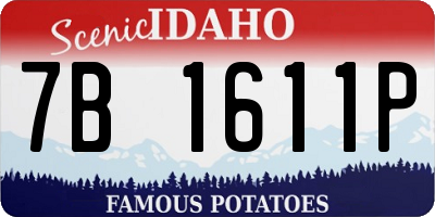 ID license plate 7B1611P