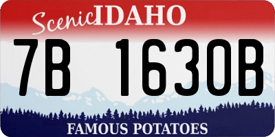 ID license plate 7B1630B