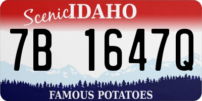 ID license plate 7B1647Q