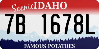ID license plate 7B1678L