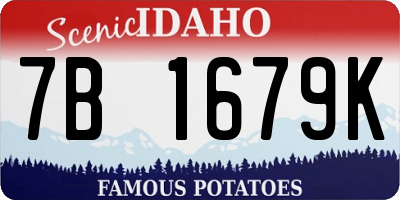 ID license plate 7B1679K