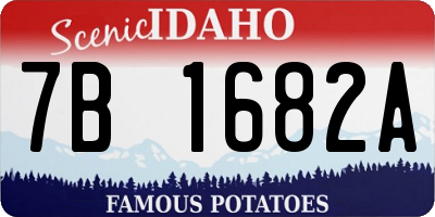 ID license plate 7B1682A