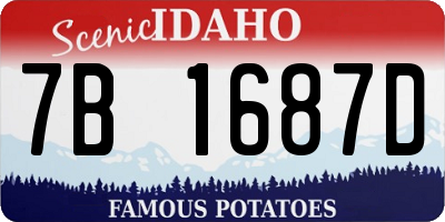 ID license plate 7B1687D