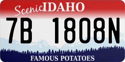 ID license plate 7B1808N