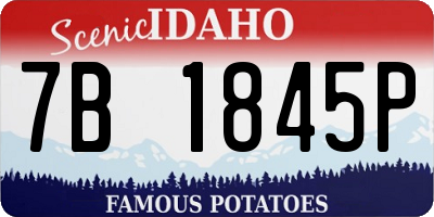 ID license plate 7B1845P