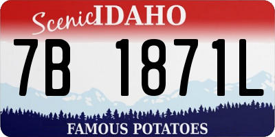 ID license plate 7B1871L