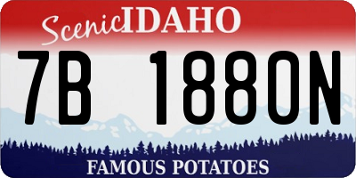 ID license plate 7B1880N