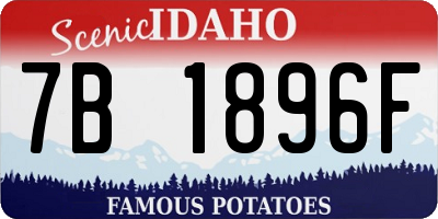 ID license plate 7B1896F
