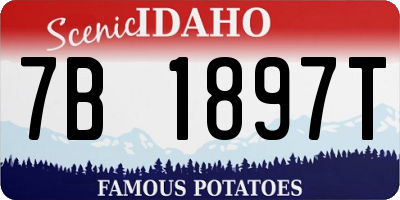 ID license plate 7B1897T