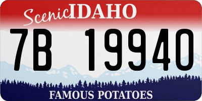 ID license plate 7B1994O