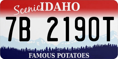 ID license plate 7B2190T