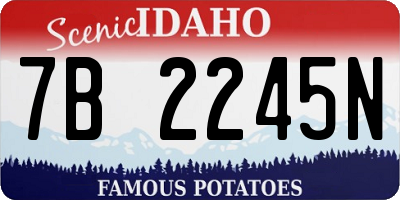 ID license plate 7B2245N