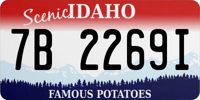 ID license plate 7B2269I