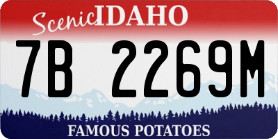 ID license plate 7B2269M