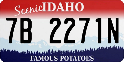 ID license plate 7B2271N