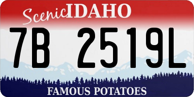 ID license plate 7B2519L