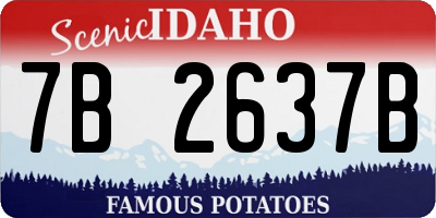 ID license plate 7B2637B
