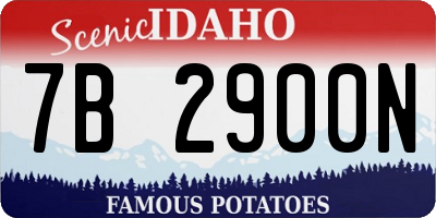 ID license plate 7B2900N