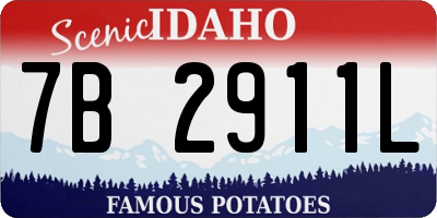 ID license plate 7B2911L