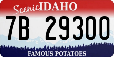ID license plate 7B2930O