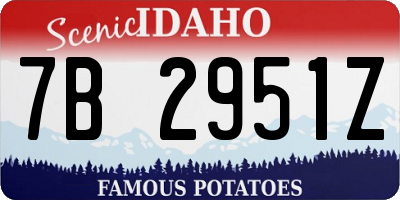 ID license plate 7B2951Z