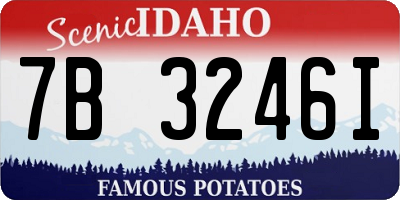 ID license plate 7B3246I