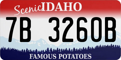 ID license plate 7B3260B