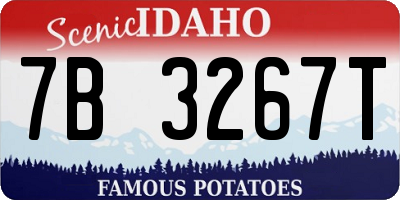 ID license plate 7B3267T