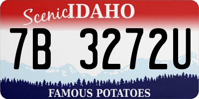 ID license plate 7B3272U