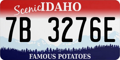 ID license plate 7B3276E