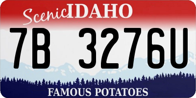 ID license plate 7B3276U