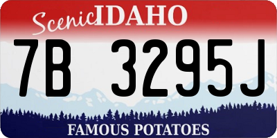 ID license plate 7B3295J
