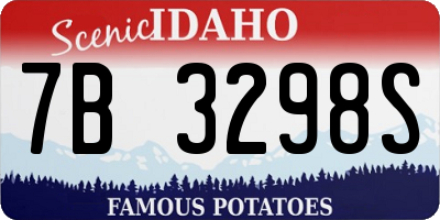 ID license plate 7B3298S