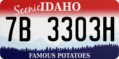 ID license plate 7B3303H