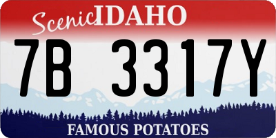 ID license plate 7B3317Y