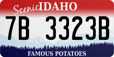 ID license plate 7B3323B