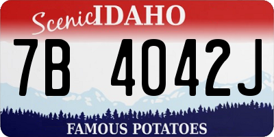 ID license plate 7B4042J