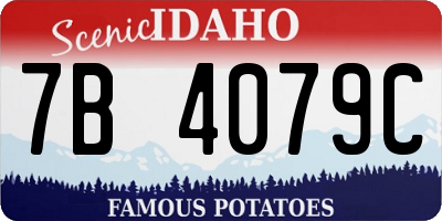 ID license plate 7B4079C