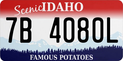ID license plate 7B4080L